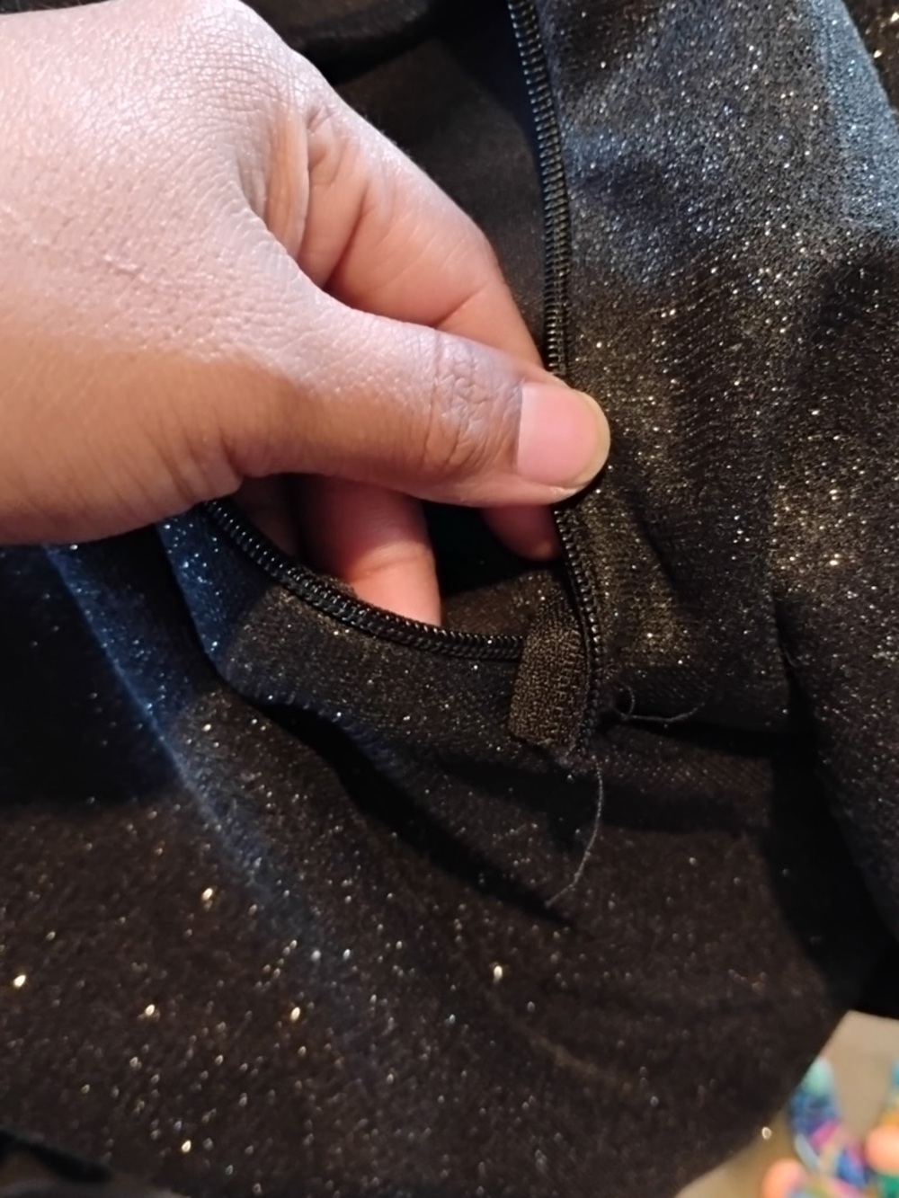 Windsor Strapless Black Sparkle Evening Gown - Picture 8 of 11